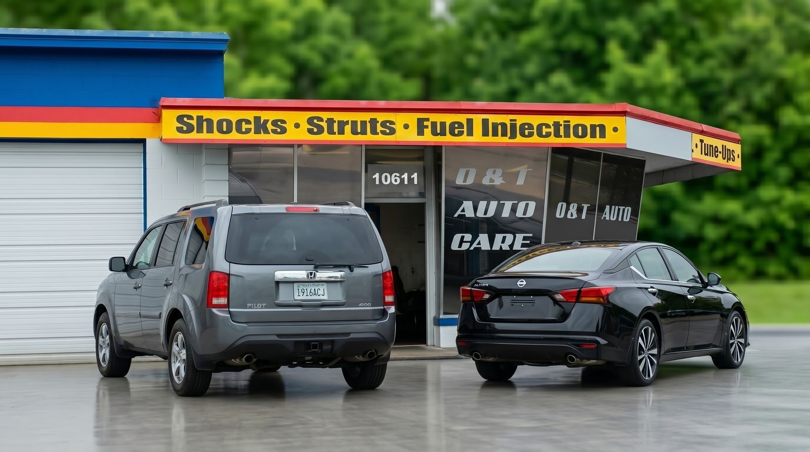 O & T Auto Care garage workspace — Kansas City auto repair